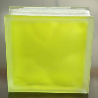 Bloque de vidrio opaco amarillo ácido interno